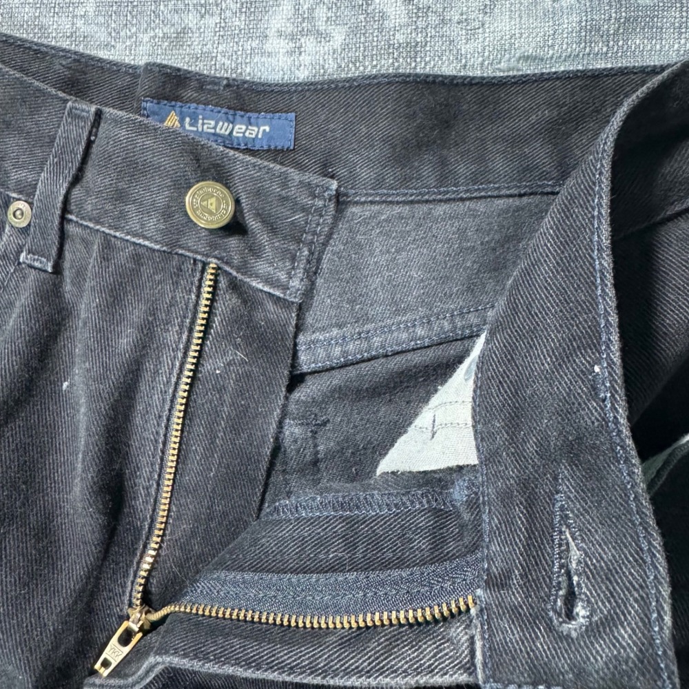 Vintage 80s Liz Claiborne Lizwear Jeans Women's 24 Black High Rise Straight Leg - Picture 8 of 14